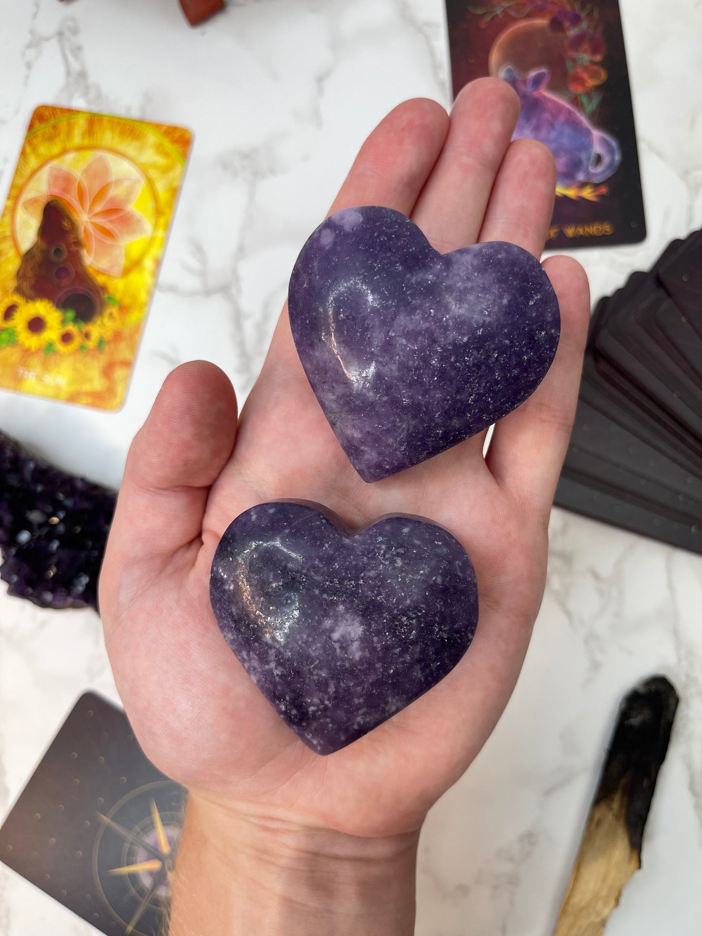 Lepidolite Heart