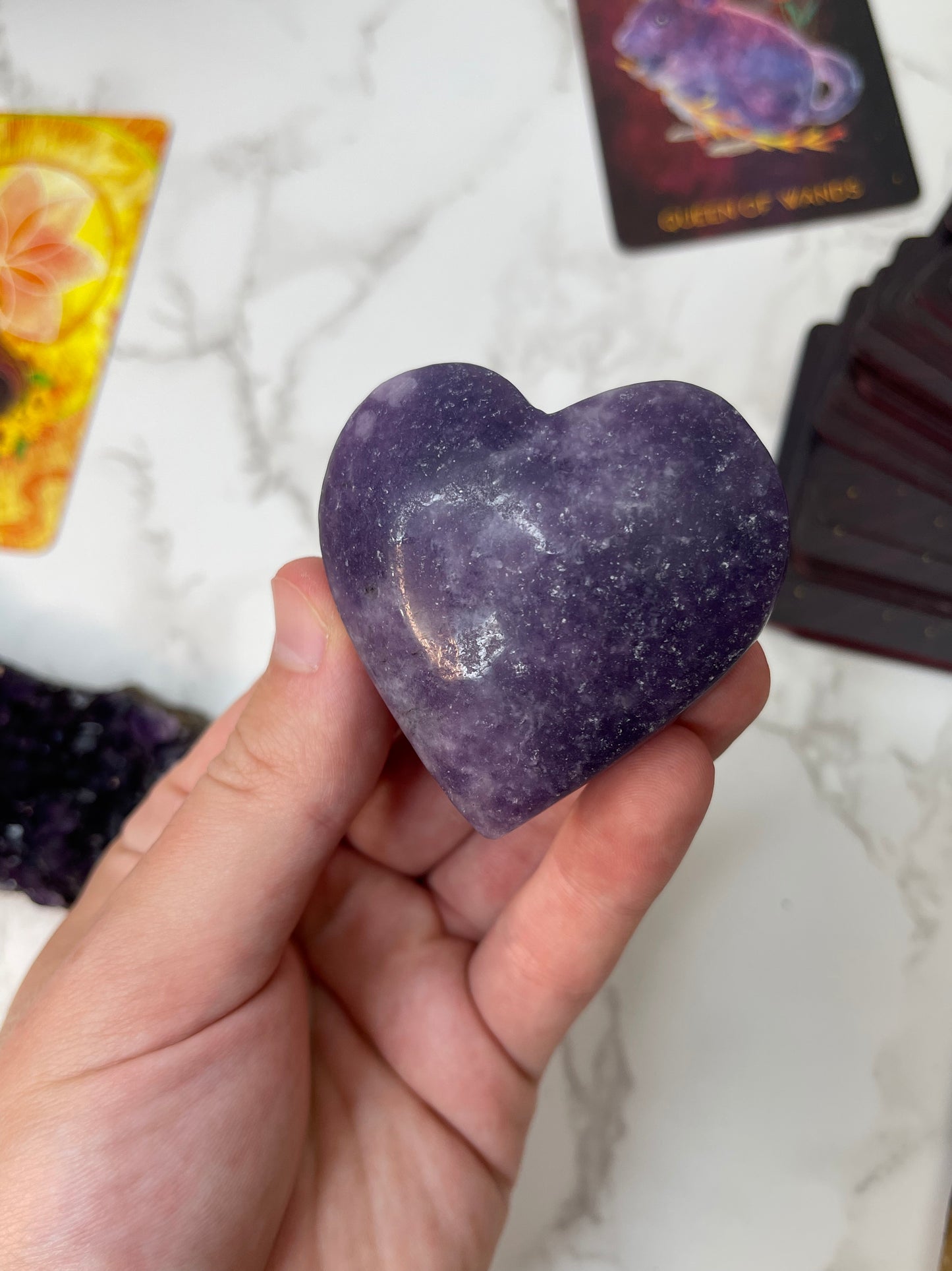 Lepidolite Heart