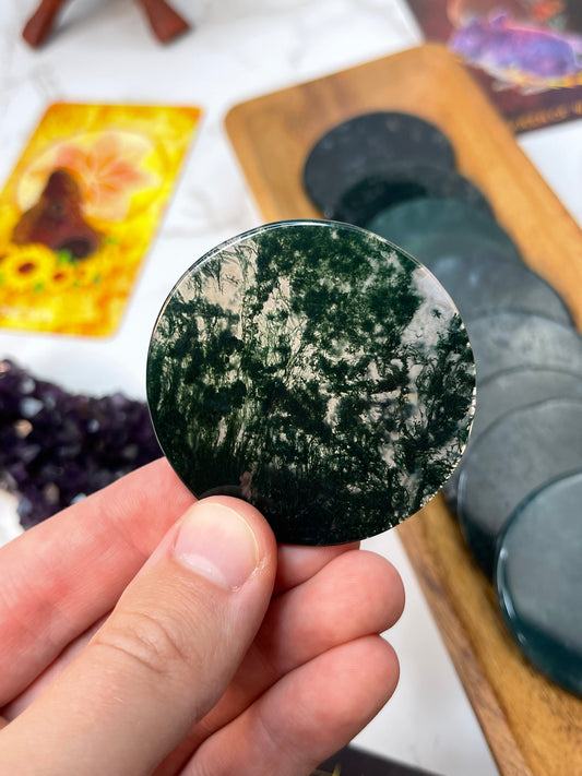 Moss Agate Disk