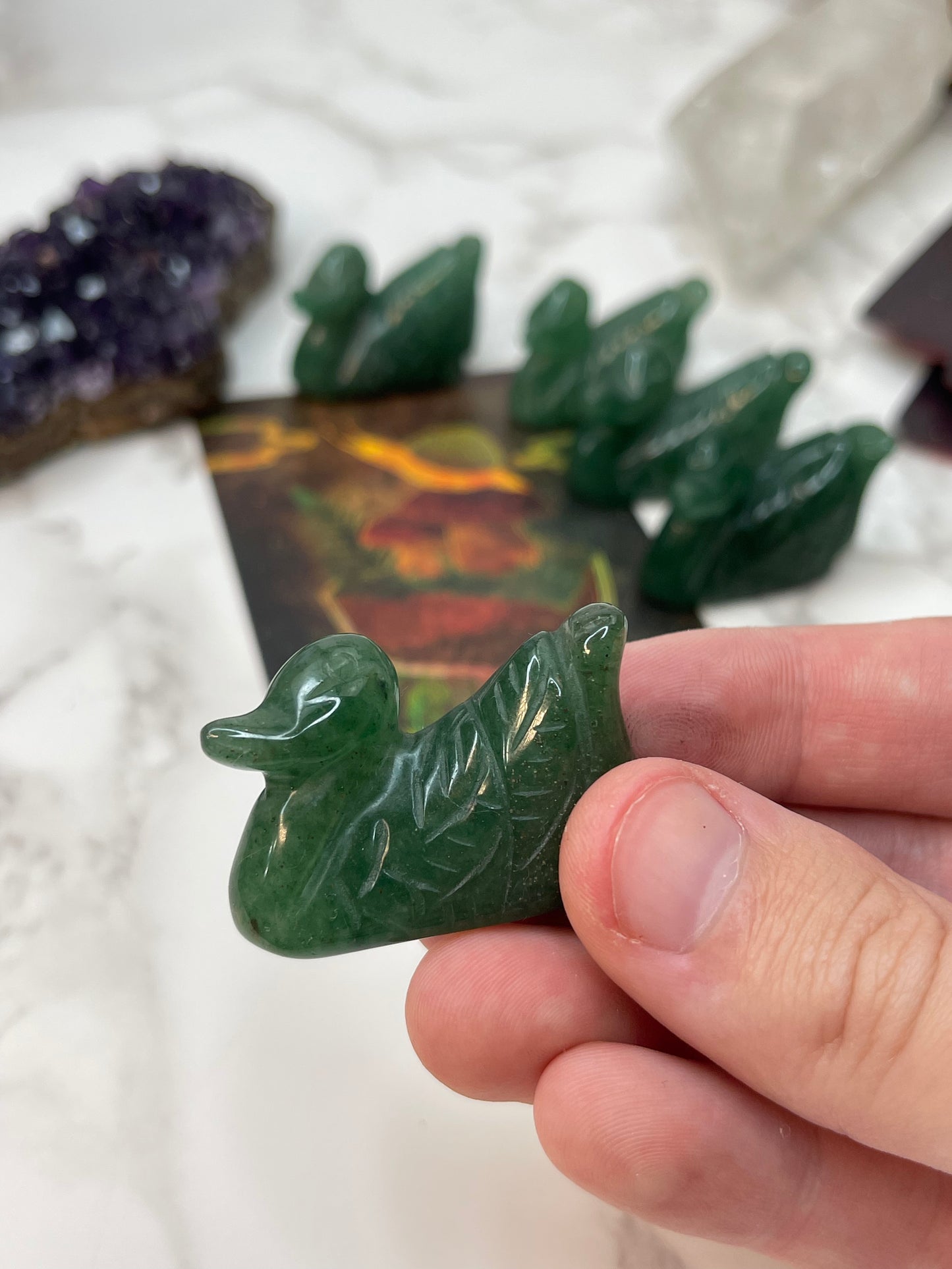 Green Aventurine Duck