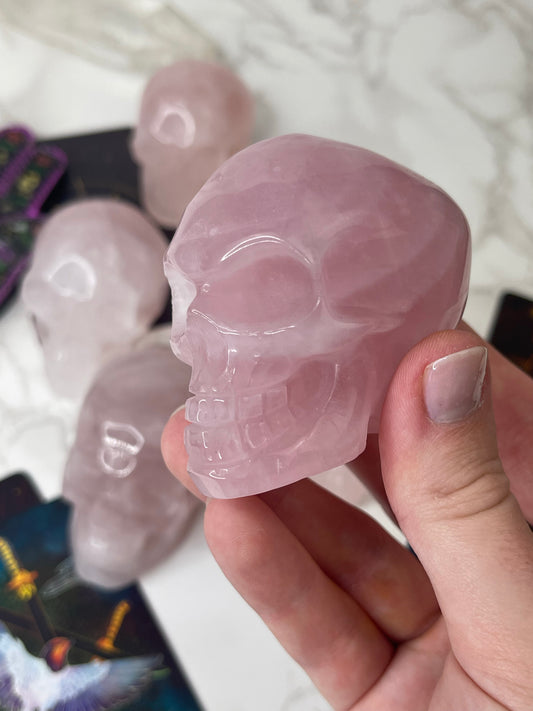 Rose Quartz Skulls